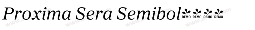 Proxima Sera Semibol字体转换